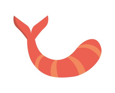 Schrimp simgesi. Gıda tasarım. vektör grafiği