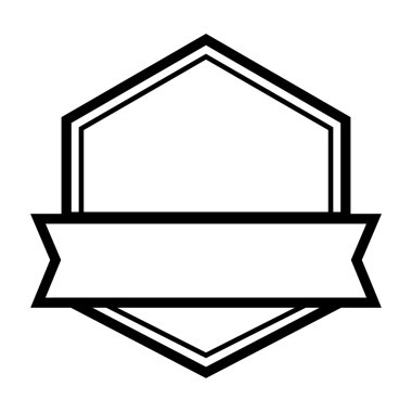 Şerit silhoutte ile Çerçeve. etiket tasarımı. vektör grafiği