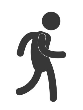 Pictogram silhouette. Action design. vector graphic