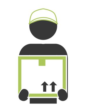 Deliverman silhouette. Delivery design. vector graphic