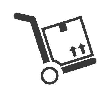 Package silhouette. Delivery design. vector graphic