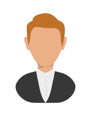 Avatar adam simgesi. İnsanlar tasarım. vektör grafiği