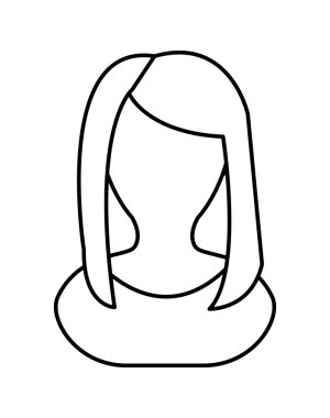 Avatar kadın simgesi. İnsanlar tasarım. vektör grafiği