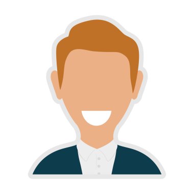 Avatar adam simgesi. İnsanlar tasarım. vektör grafiği