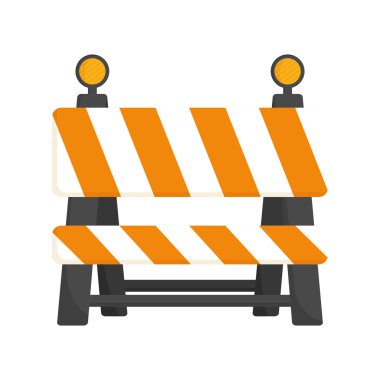 Bariyer simgesi. İnşaat tasarımı altında. vektör grafiği