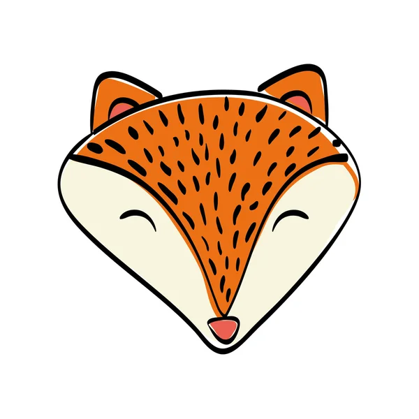 Fuchs-Comic-Ikone. Niedliches Tierdesign. Vektorgrafik — Stockvektor