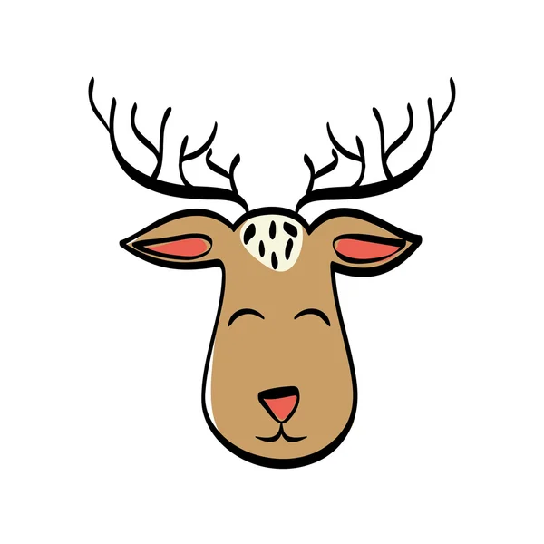 Deer cartoon icon. cute animal design. vector graphic — Stock Vector