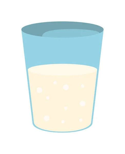 Glas Milch Ikone. Design für gesunde Getränke. Vektorgrafik — Stockvektor
