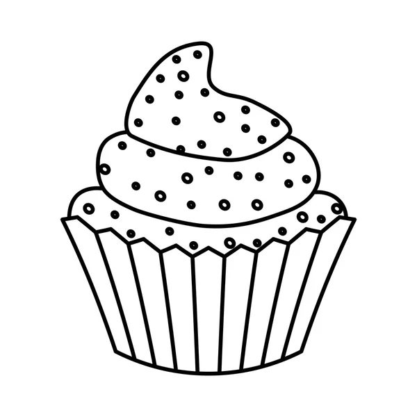 Cupcake simgesi. Tatlı gıda tasarım. vektör grafiği — Stok Vektör