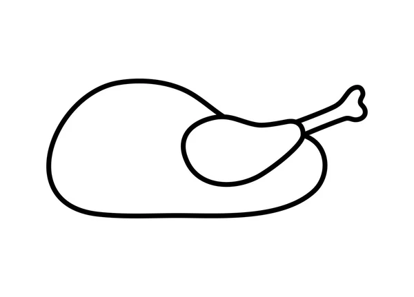 Icona di pollo. Food design. grafica vettoriale — Vettoriale Stock