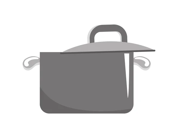 Icono de olla para cocinar. Diseño de alimentos. gráfico vectorial — Vector de stock