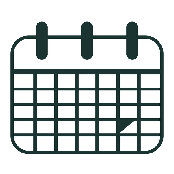 Calendar silhoutte. planner design. vector graphic — Wektor stockowy
