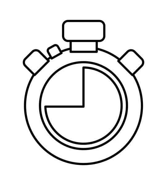Chronometer silhouet pictogram. Tijd ontwerp. Vectorafbeelding — Stockvector