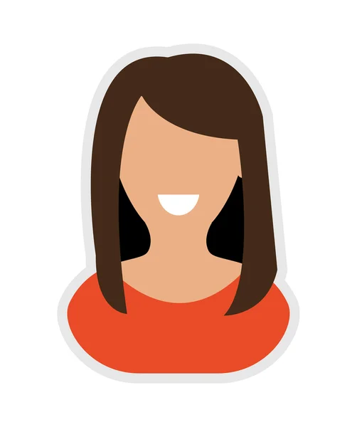 Icono de mujer Avatar. La gente diseña. gráfico vectorial — Vector de stock