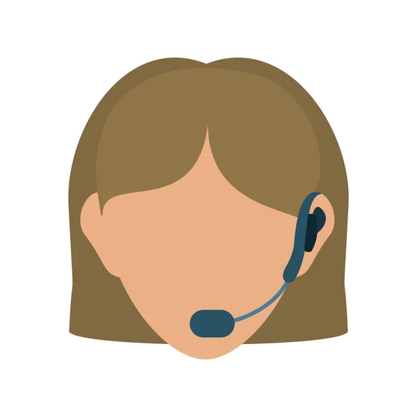 Operator vrouw avatar. Klantenservice. Vectorafbeelding — Stockvector