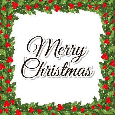 Neşeli Noel renkli kart