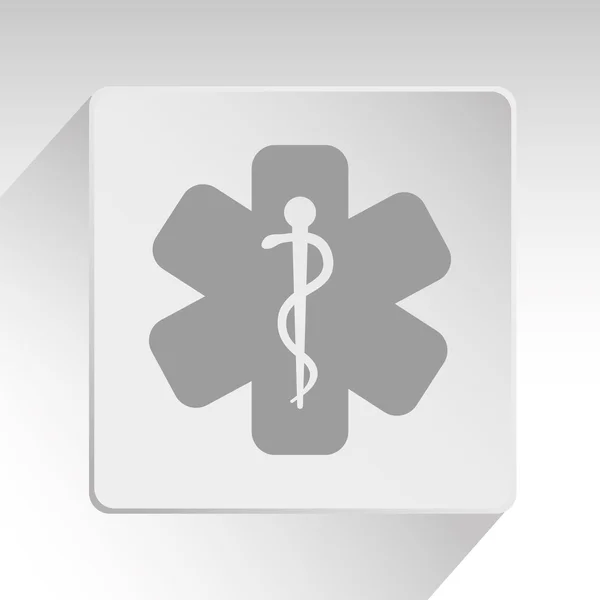 Icona rotonda sanitaria medica — Vettoriale Stock
