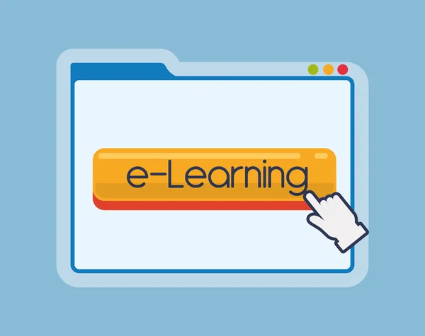 Educação on-line ou e-learning — Vetor de Stock