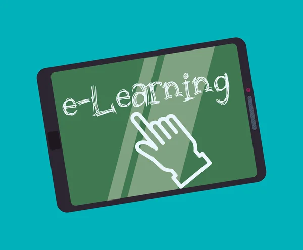 Educação on-line ou e-learning — Vetor de Stock