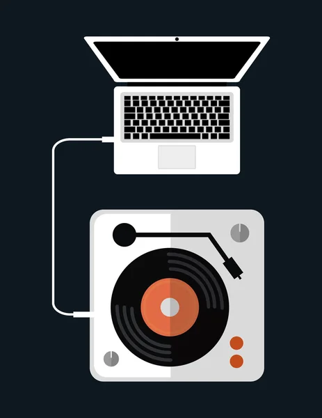 DJ ηλεκτρονικής μουσικής κόμμα — Διανυσματικό Αρχείο