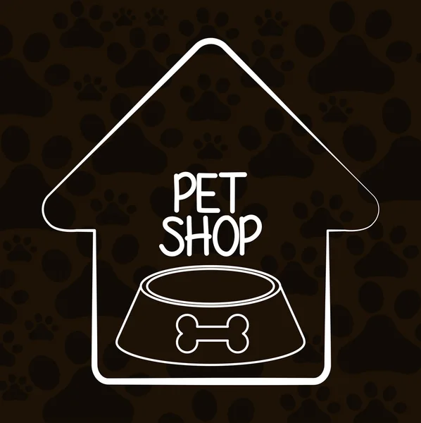 Animais pet shop gráfico — Vetor de Stock