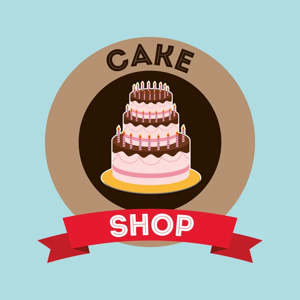 Cake and desserts shop — Stock Vector
