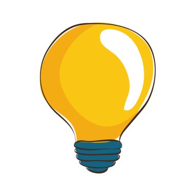 Ampul simgesi. Enerji tasarım. vektör grafiği