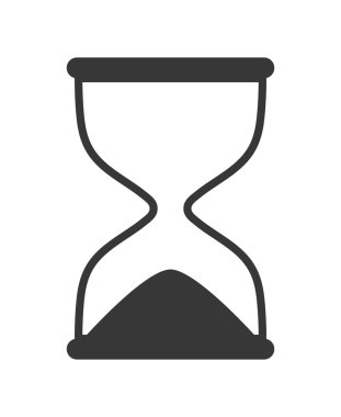 Kum saati simgesi. Saat tasarımı. vektör grafiği