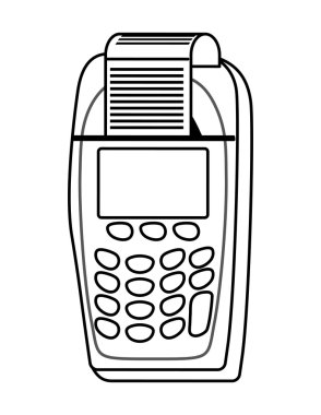 Dataphone simgesi. Para ve Finans tasarım öğesi. vektör grafiği