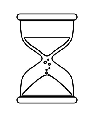 Kum saati simgesi. Saat tasarımı. vektör grafiği