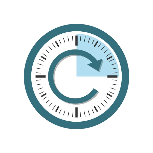 Clock and arrow  icon. Time design. vector graphic — Stock Vector
