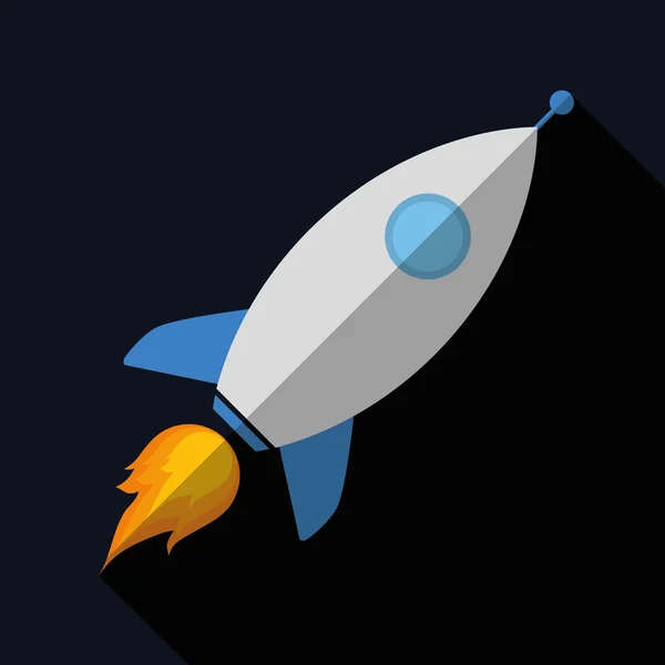 Pictogram ontwerp van raket — Stockvector