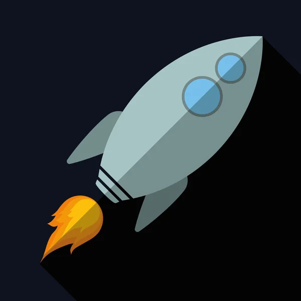 Pictogram ontwerp van raket — Stockvector