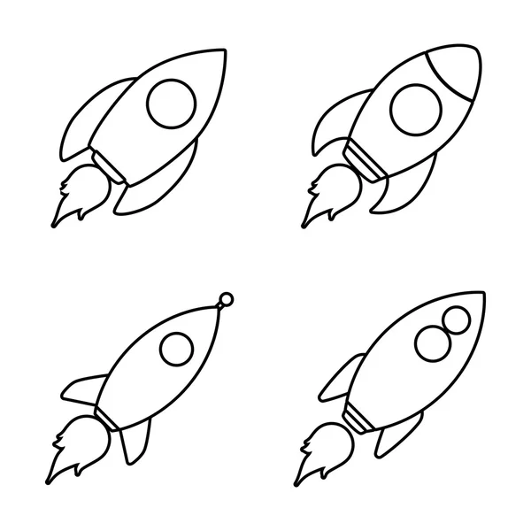 로켓의 아이콘 디자인 — 스톡 벡터