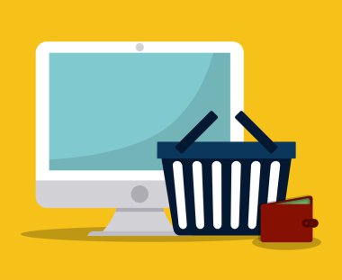 Alışveriş kutsal kişilerin resmi, vektör çizim düz tasarımı