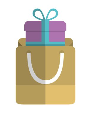 Alışveriş çantası simgesi. Ticaret tasarım. Vektör grafiği