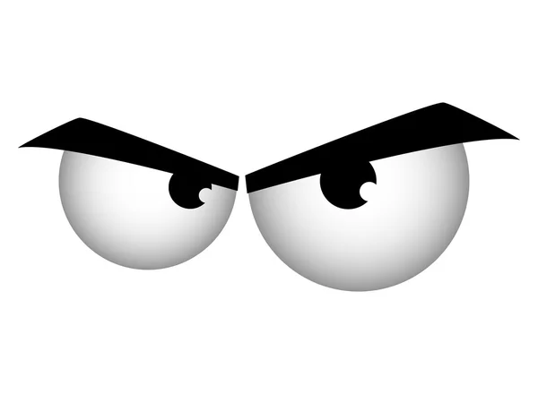 Дизайн очей. Значок мультфільму. Білий фон, векторний силует — стоковий вектор
