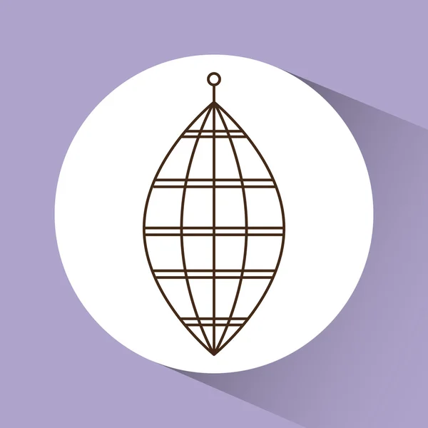 Birdcages icon. Decoration object. vintage concept, vector graph — Stock Vector
