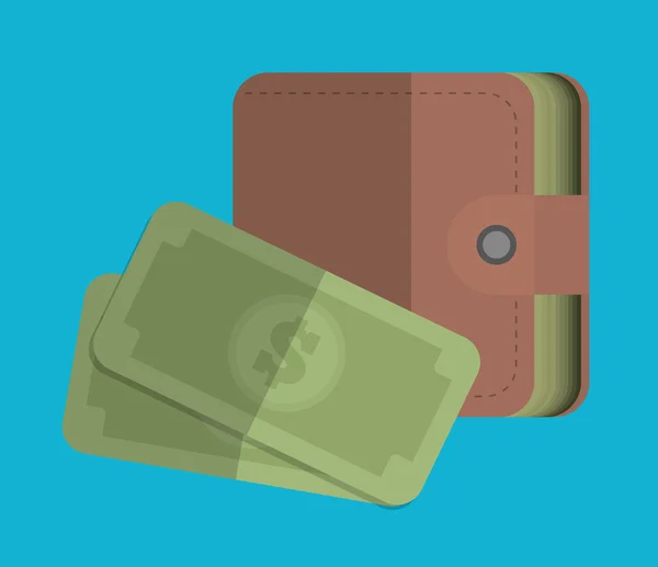 Bill and wallet icon. Money design.  Vector graphic — Stock Vector