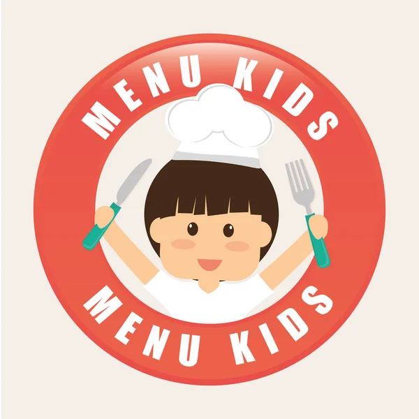 Design menu per bambini . — Vettoriale Stock