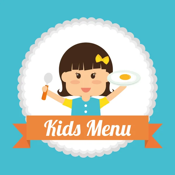 Design menu per bambini . — Vettoriale Stock