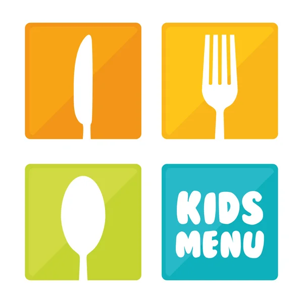 Design menu per bambini . — Vettoriale Stock