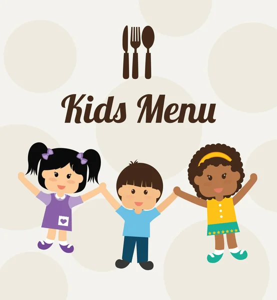 Diseño de menú para niños . — Vector de stock