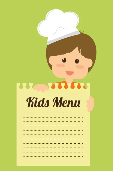 Design de menu crianças . — Vetor de Stock
