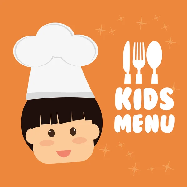 Design menu per bambini . — Vettoriale Stock