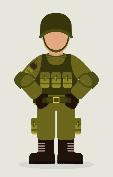 Ilustración de diseño del ejército — Vector de stock