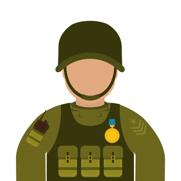 Ilustração do desenho do exército —  Vetores de Stock