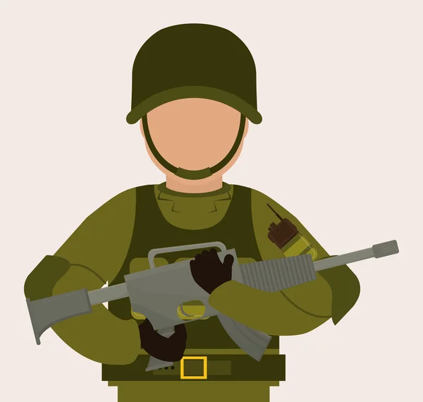 Illustration zum Armeedesign — Stockvektor