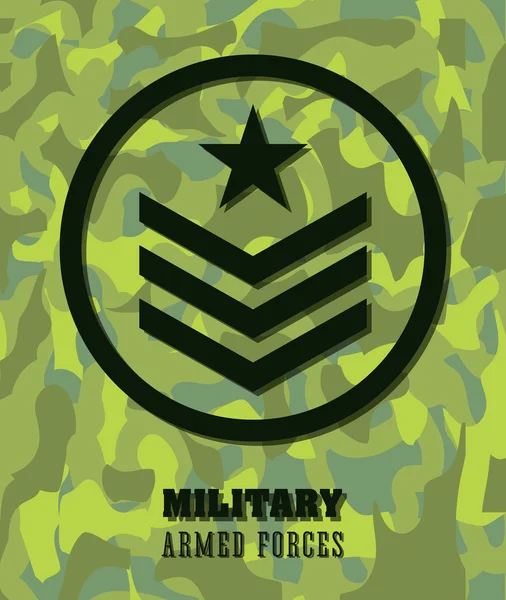 Ilustración de diseño del ejército — Vector de stock