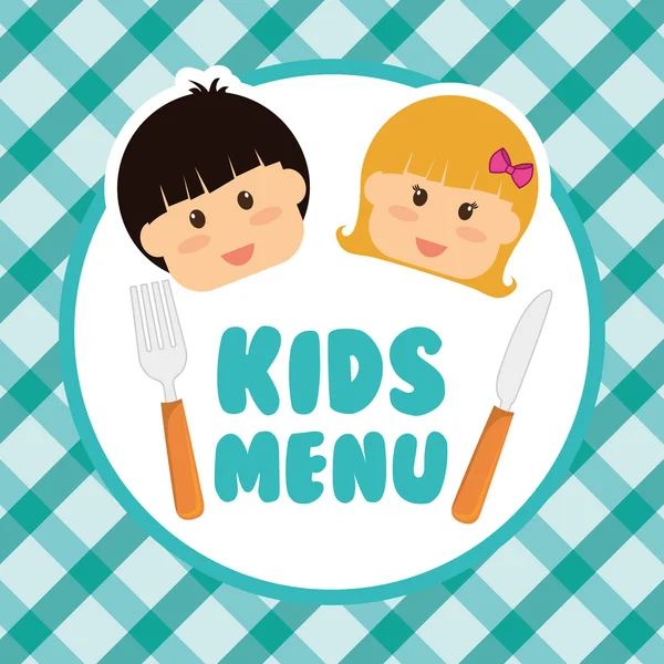 Design menu per bambini . — Vettoriale Stock